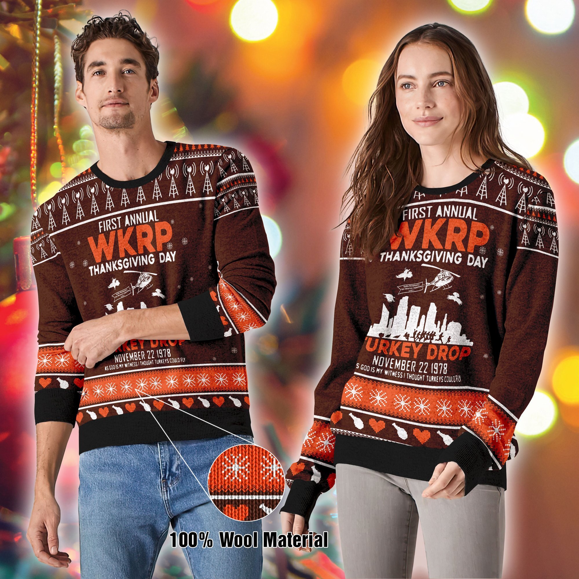 Wkrp Ugly Christmas Sweater | Unisex | Adult | Us1675