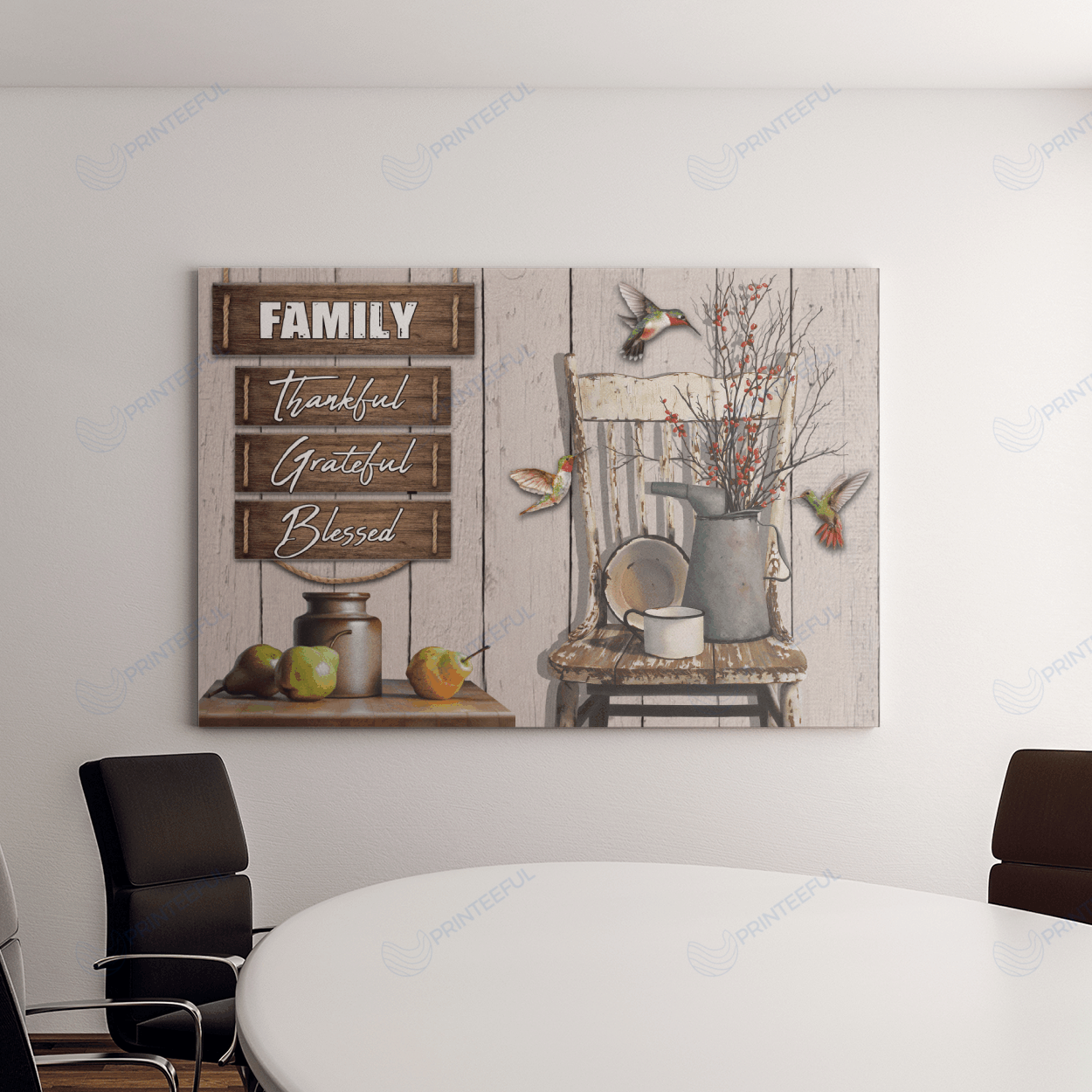 Family Blessed Canvases Posters Puzzles Shower Curtains Poster Art Design