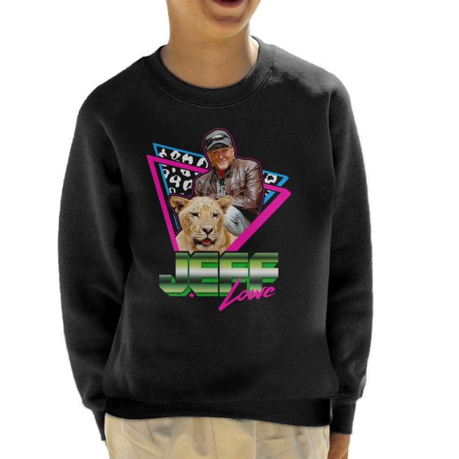 Jeff Lowe 80s Retro Tiger King Kid’s Sweatshirt