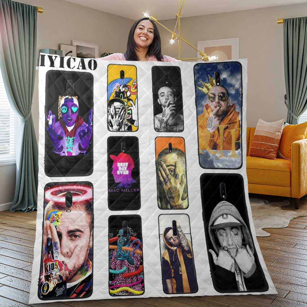 Mac Miller Quilt Blanket, Mac Miller Gift For Fan, Mac Miller Album Collage 2 Quilt Blanket