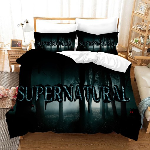 Supernatural Dean Sam Winchester 13 Duvet Cover Pillowcase Home Decor 3D Bedding Set