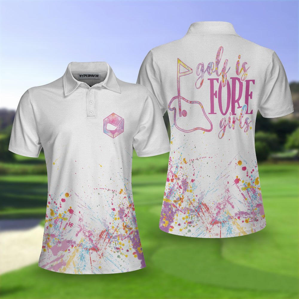 Golf Is Fore Girls Golf Short Sleeve Women Polo Shirt, Unique Gift For Female Golfers Coolspod