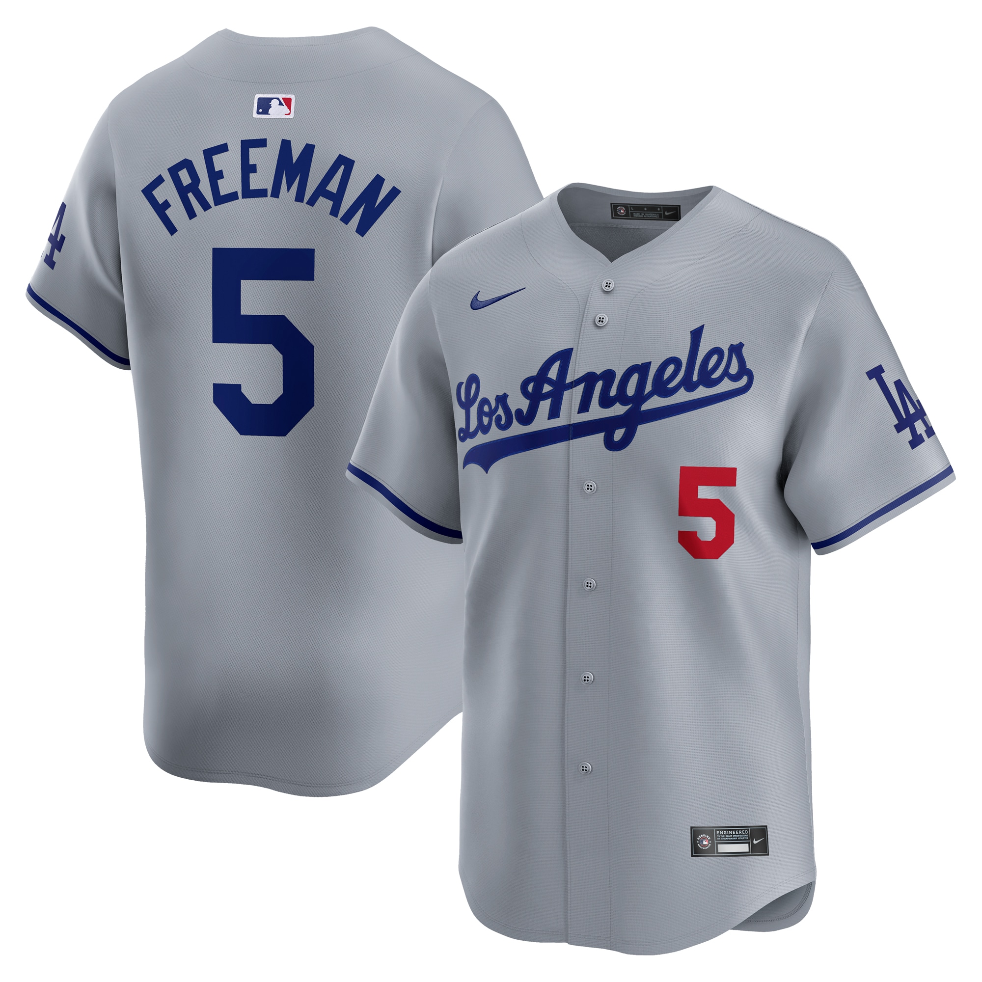 Freddie Freeman Los Angeles Dodgers Away Limited Player Jersey – Gray