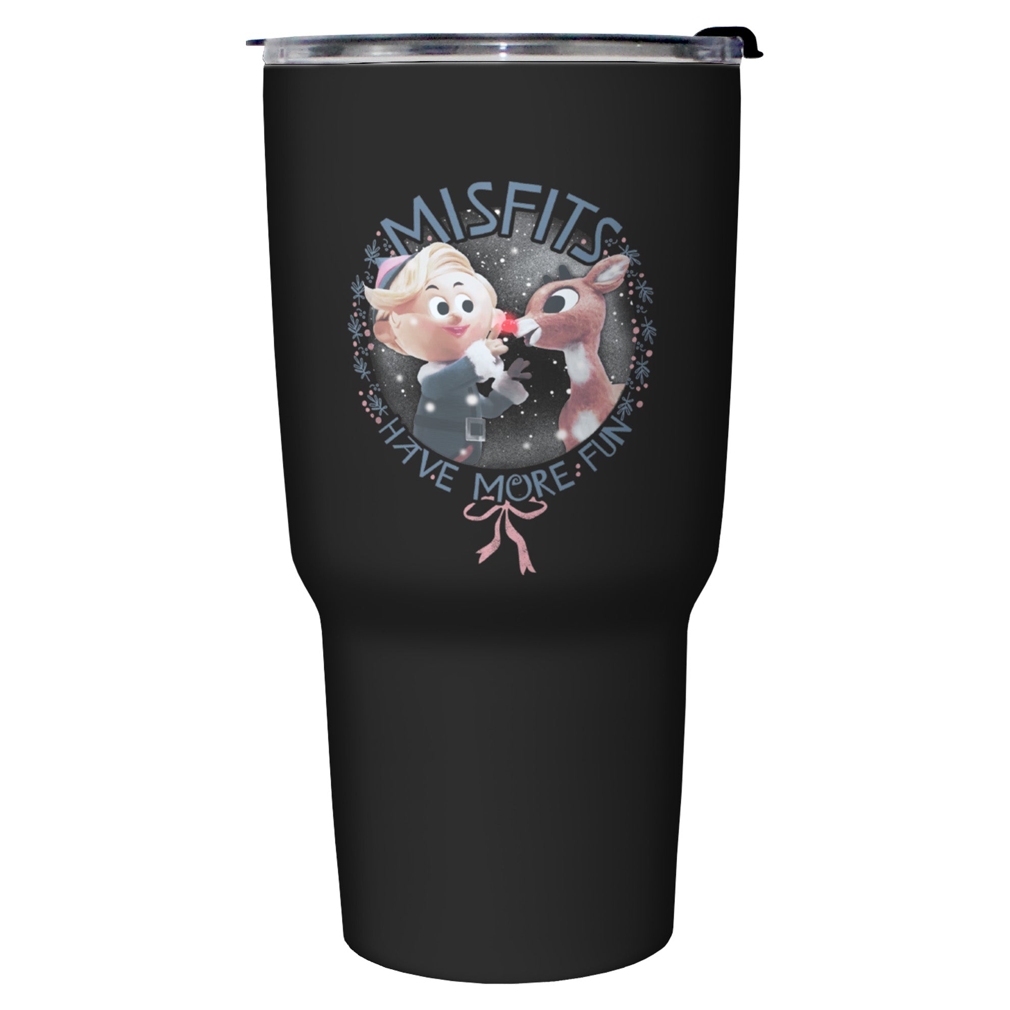 Rudolph The Red-Nosed Reindeer Misfits Have More Fun Stainless Steel Tumbler With Lid