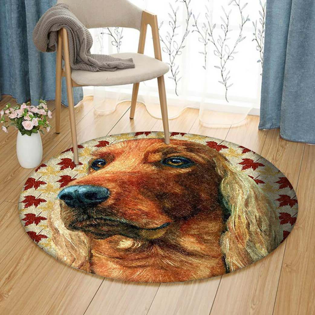 Golden Retriever GE756 Round Rug  CYSI2907