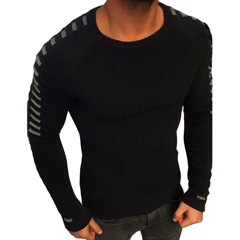 Autumn Winter Sweater Men 2022 Spring New Casual Pullover Men Long Sleeve O-Neck Patchwork Knitted Solid Men Sweaters Size M-3XL alx