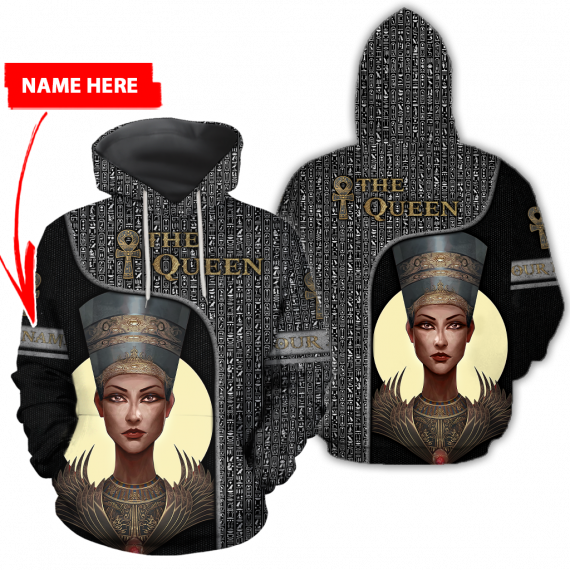 Personalized Name The Queen Ancient Egypt All Over Print Us Unisex Size Hoodie