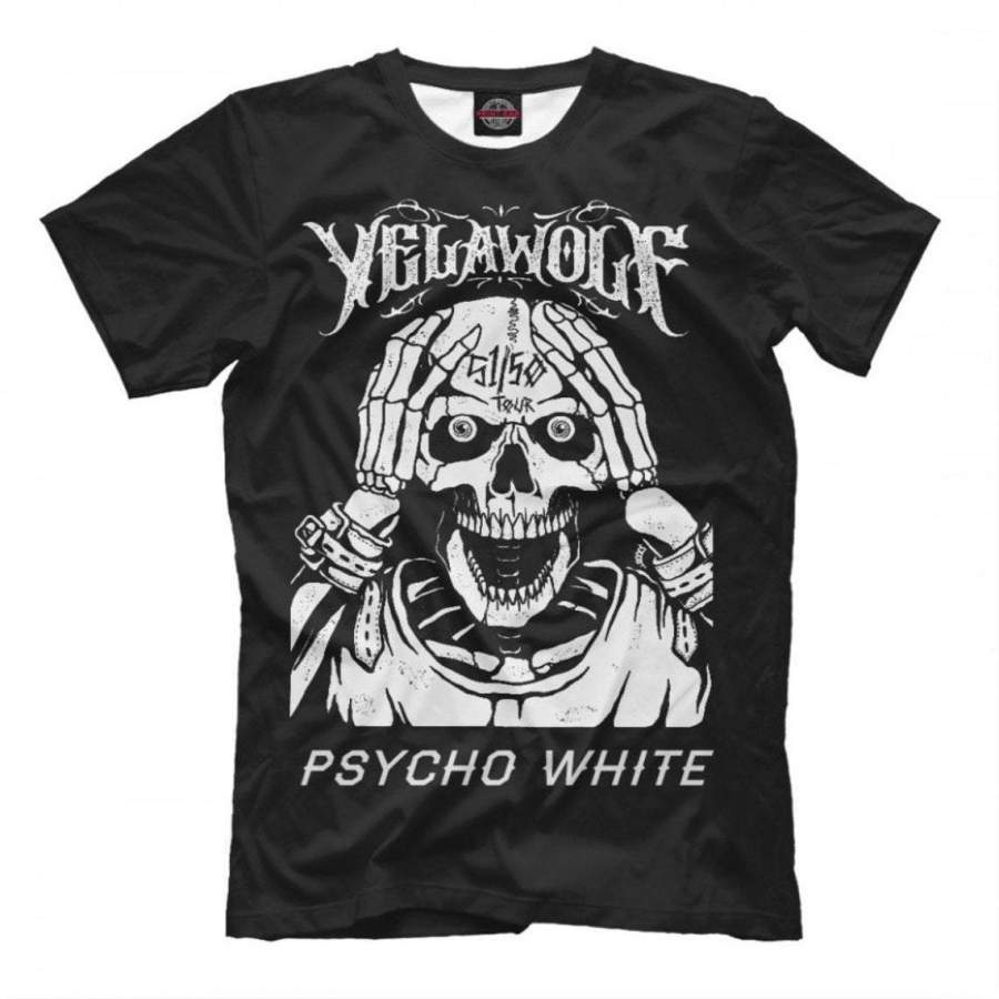 Yelawolf Psycho White Skull Bones Skeleton T-Shirt