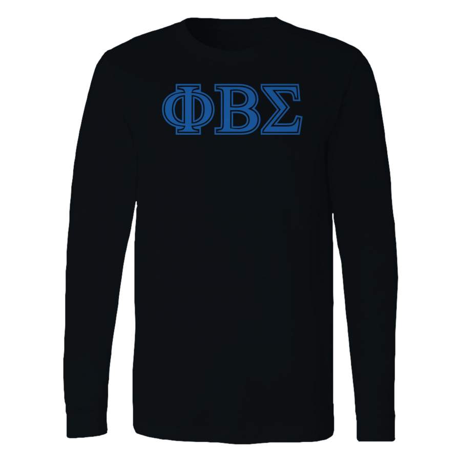 Phi Beta Sigma Greek Letters Long Sleeve T-Shirt Tee