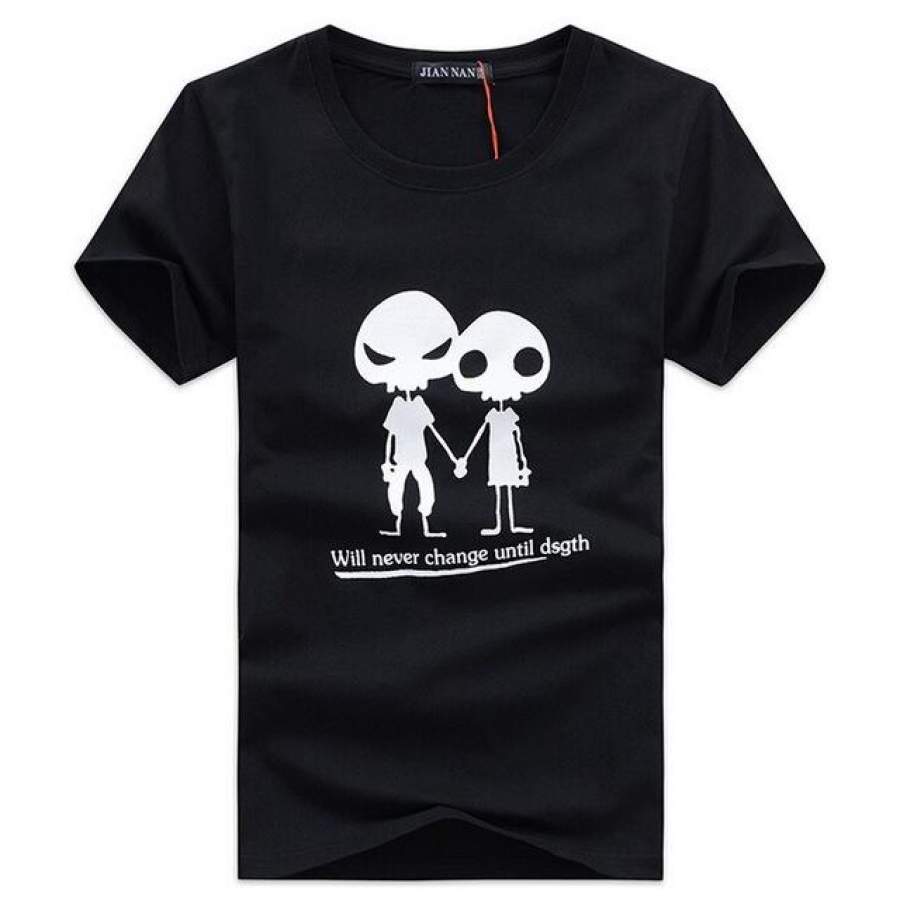 Summer Men T-Shirt Fitness Top Skull Swag Cotton O Neck Clothing Short Sleeve