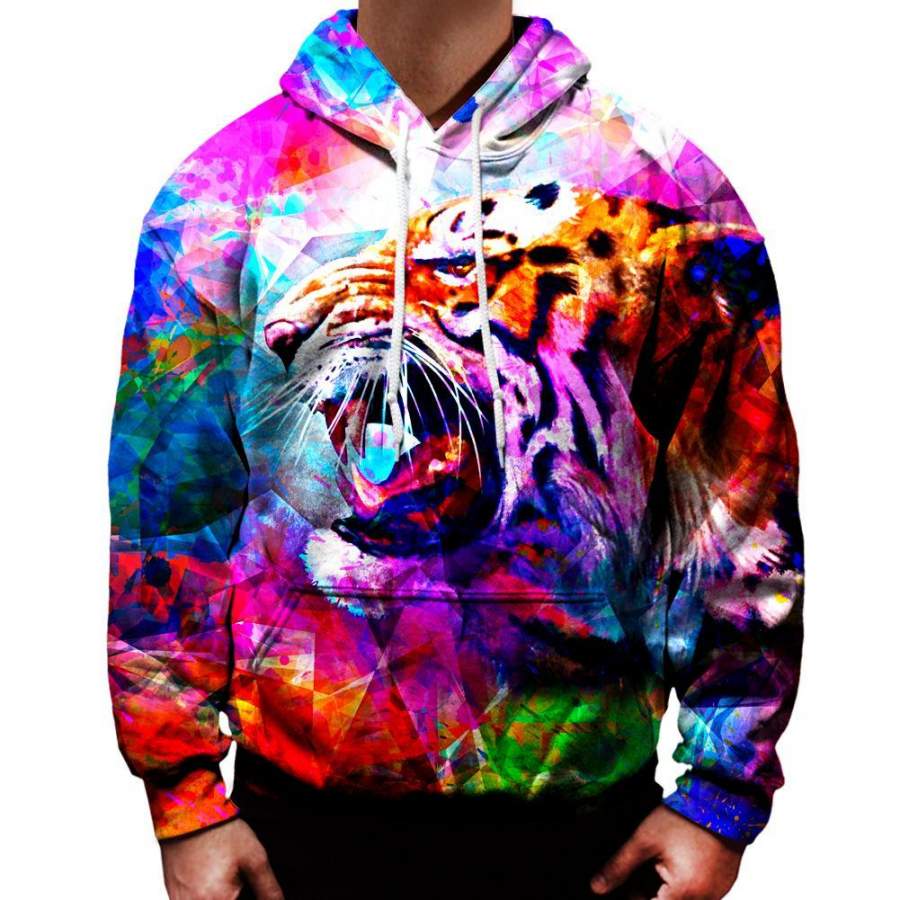 Vivid Tiger Men/Women All-Over Print 3D Hoodie