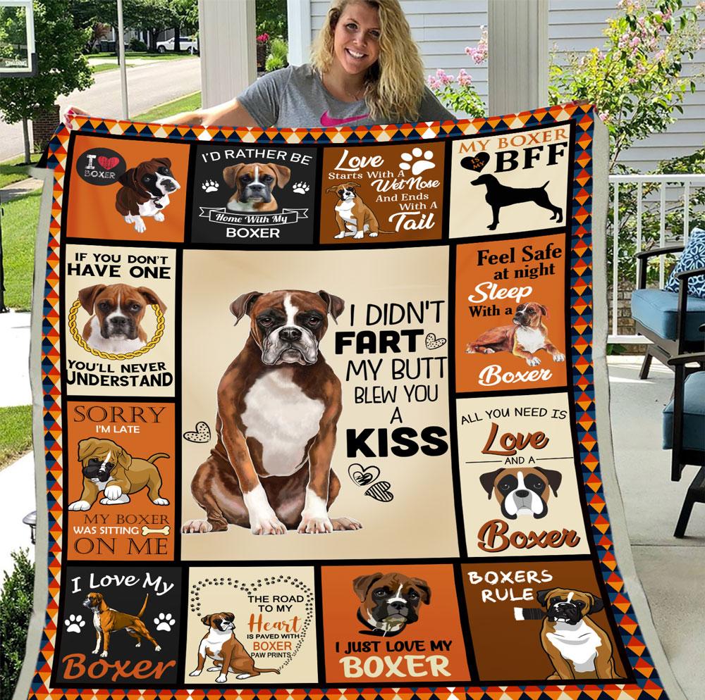 Boxer Dog For Dog Lover Fleece Blanket