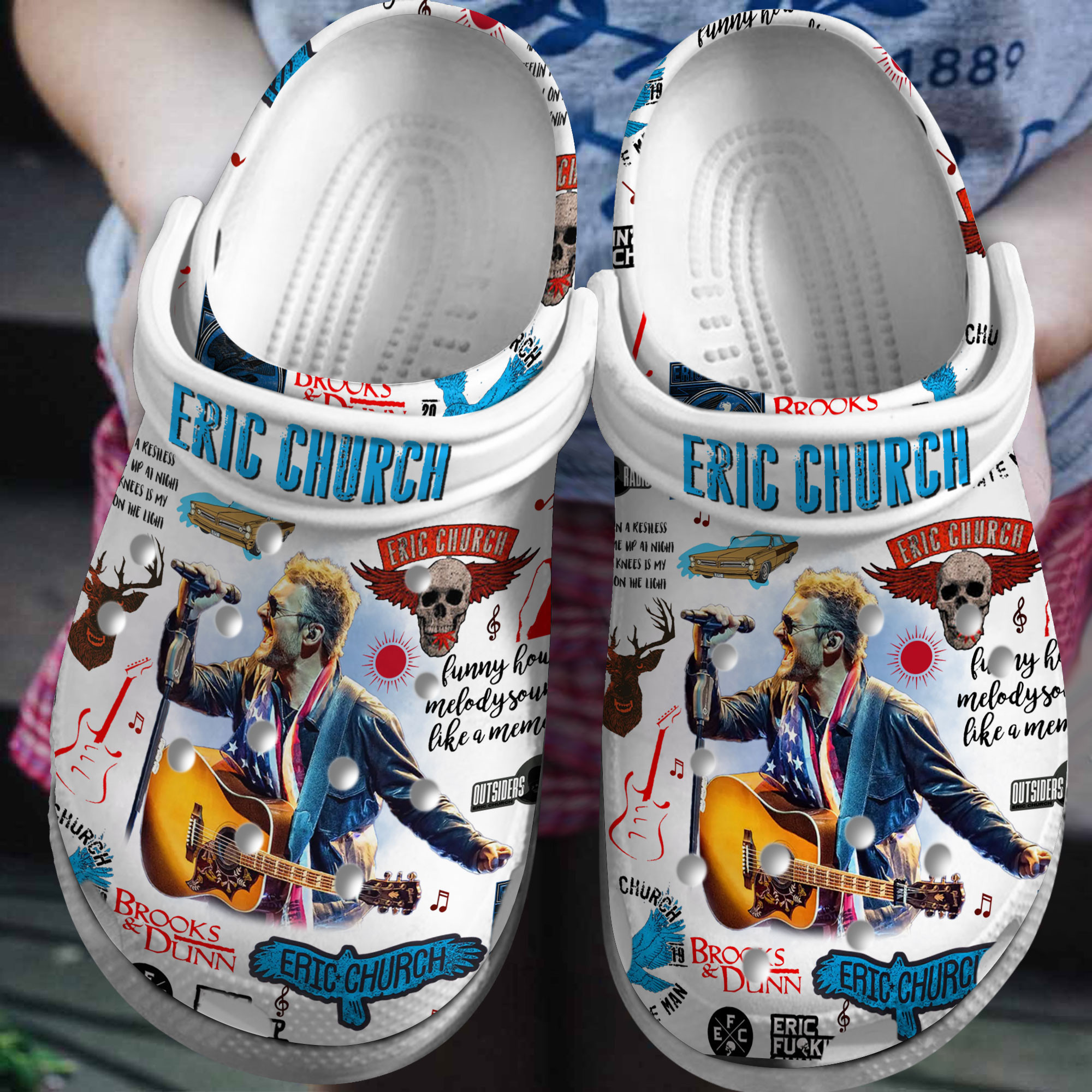 Eric Church Crocss Clogs For Men Women And Kid Fnaffgyf