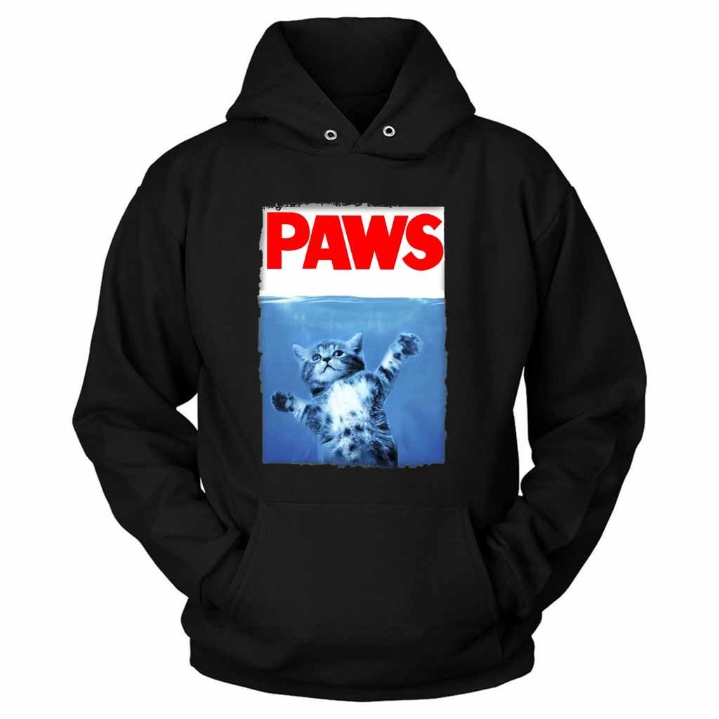 Paws Jaws Movie Kitten Kitty Cat Unisex Hoodie