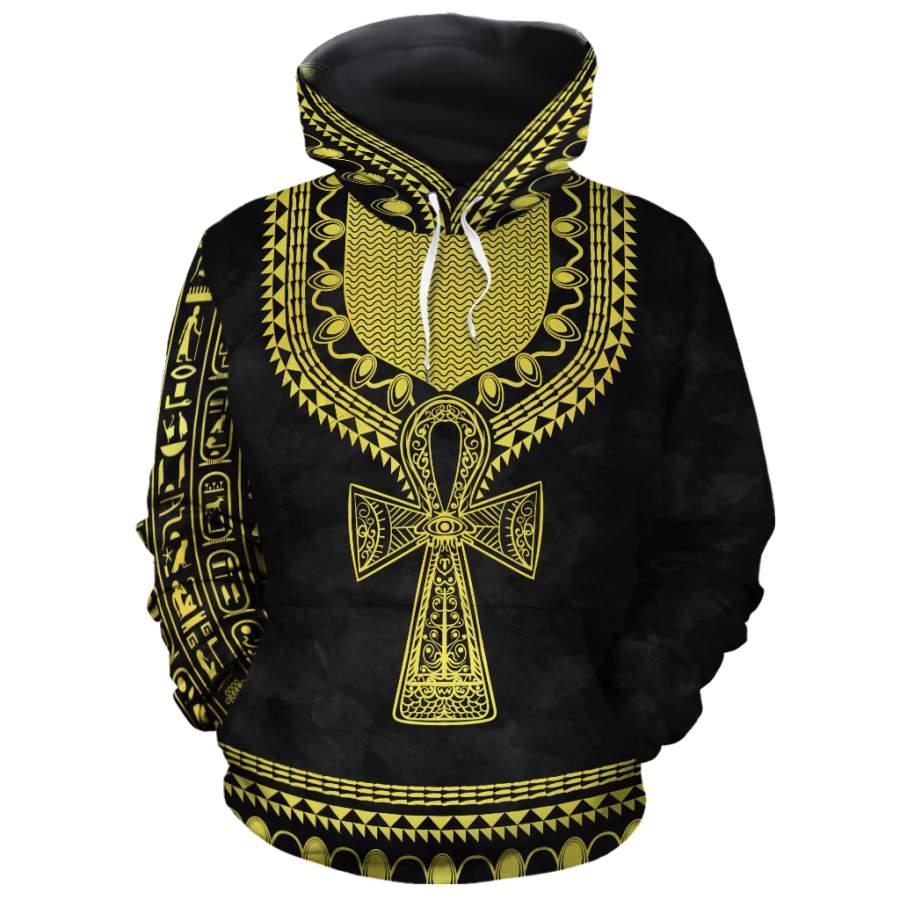 Printed Dashiki Ankh All-Over Hoodie