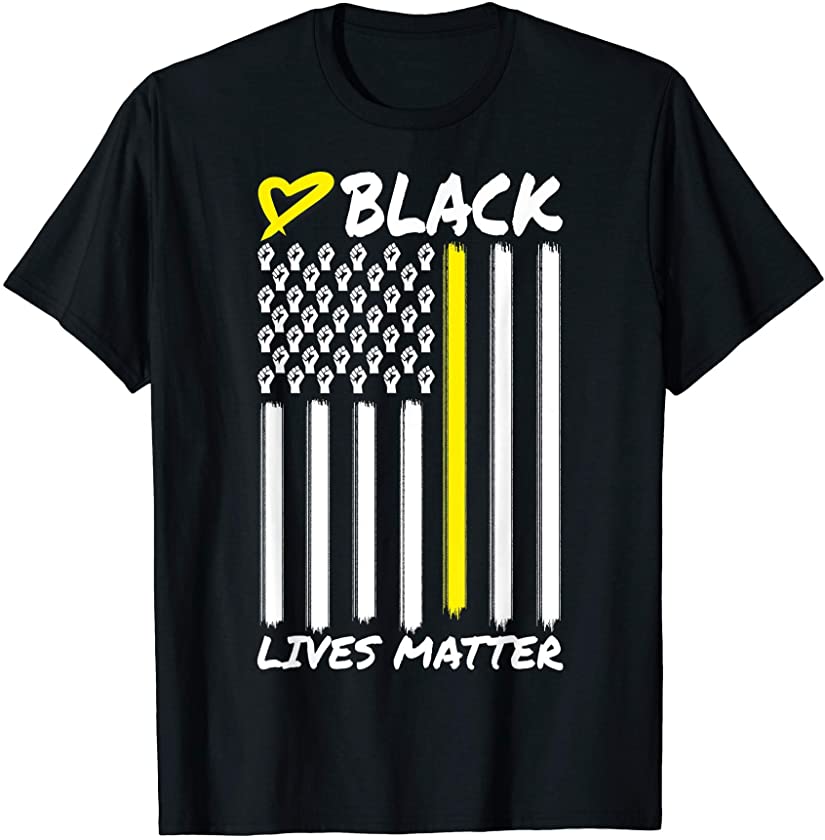 Black Lives Matter BLM Flag Fist History Power Pride Protest T-Shirt