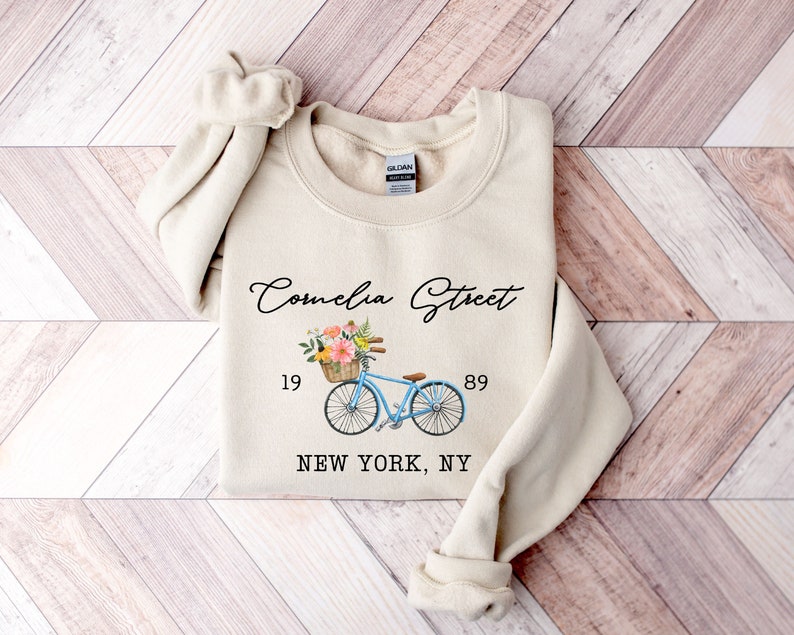 Bike Floral Embroidered Sweatshirt 2D Crewneck Sweatshirt All Over Print Sweatshirt For Women Sweatshirt For Men Sws3098