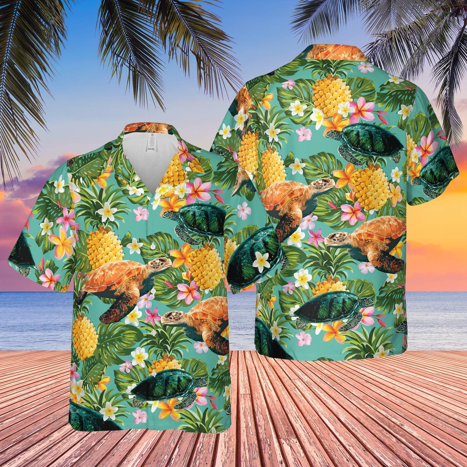 Turtle Hawaiian Shirt Pre11374