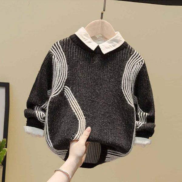 Child Star Sweater Pullover Cotton Double Layer High Quality Sweater Autumn Winter Children’s Clothing Baby Boy Clothes Kids Top alx