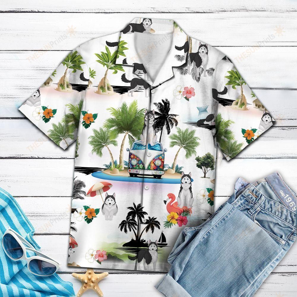 Siberian Husky Vacation Hawaiian Shirt Ha61961