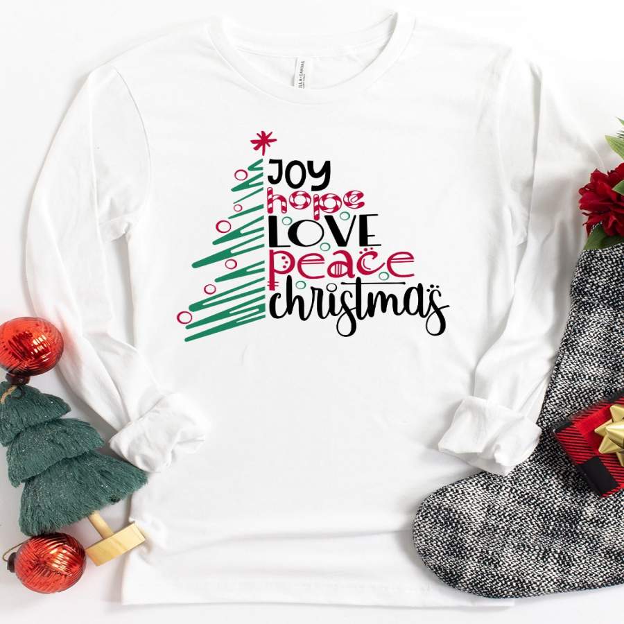 Joy Hope Love Christmas Long Sleeve