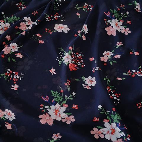 100*150cm Floral Print Chiffon Fabrics for Sewing Dress Shirt Floral Cloth By The Meter alx