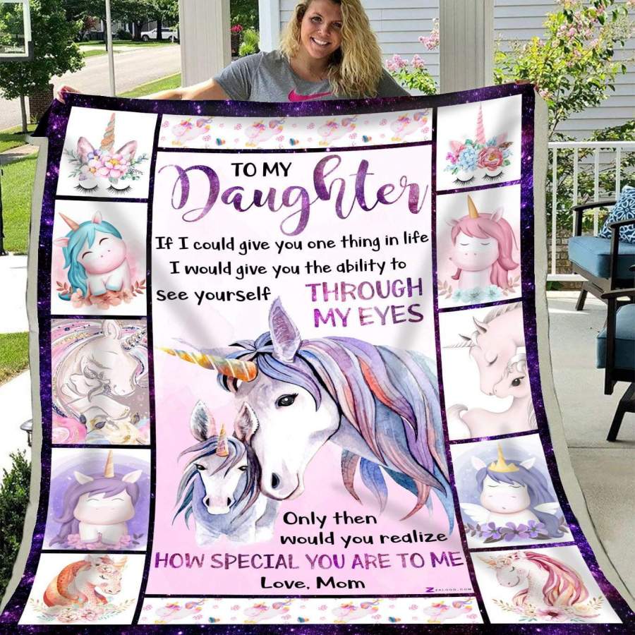 Unicorn  Blanket Giving Daughter How Special You Are To Me