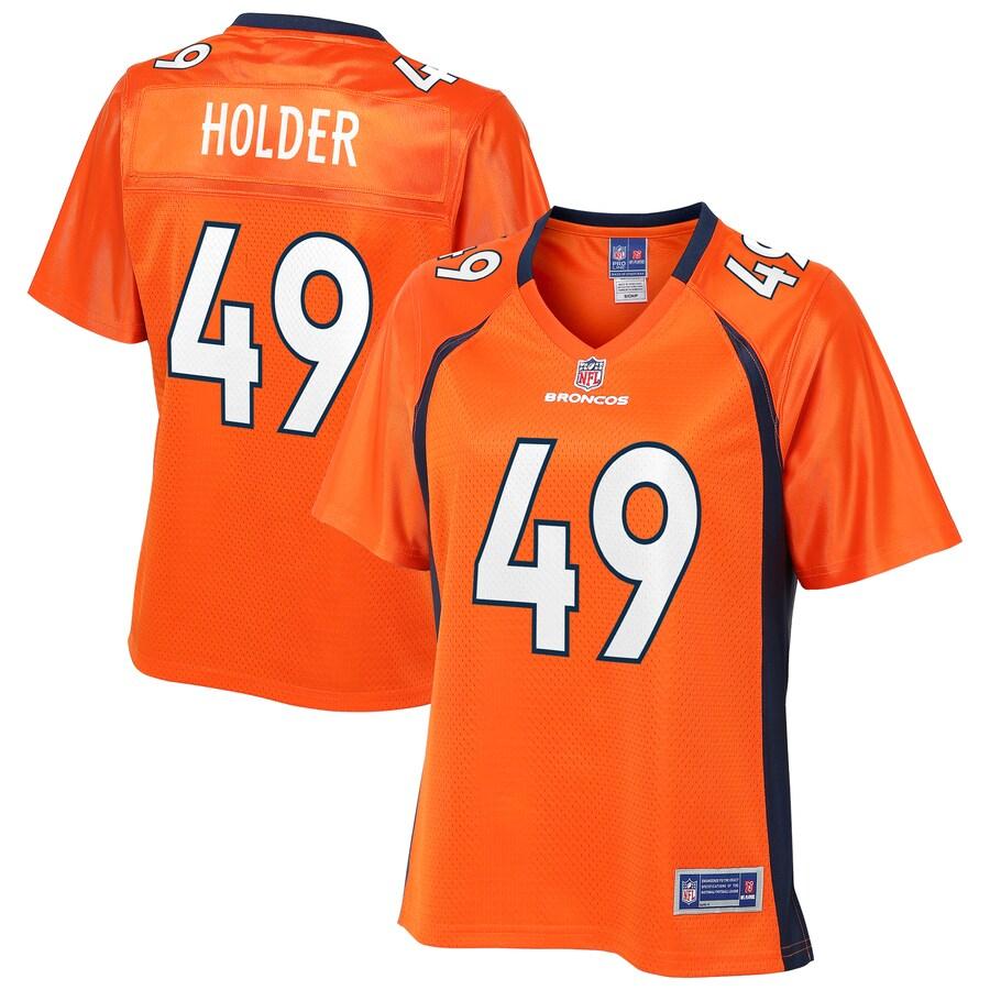 Alijah Holder Denver Broncos NFL Pro Line Womens Team Player Jersey – Orange