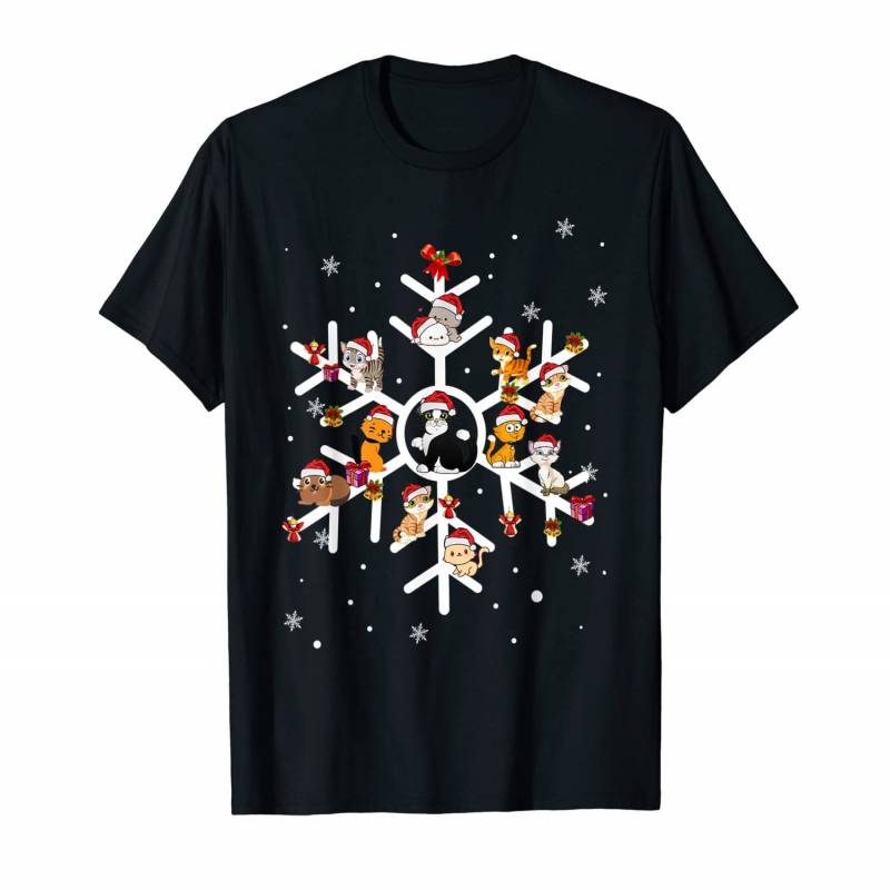 Meowy Xmas Cats Christmas Snow Kitten Funny Gift T-shirt