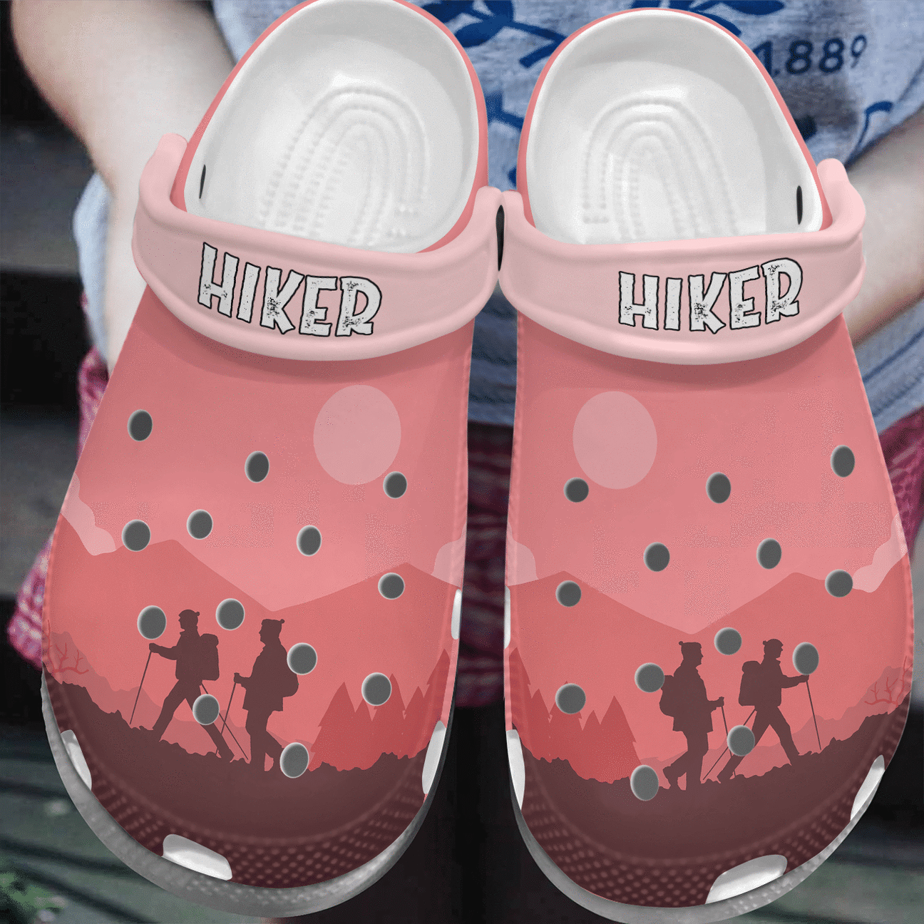 Hiking Personalized Clog, Custom Name, Text, Color, Number Fashion Style For Women, Men, Kid, Print 3D Hiker