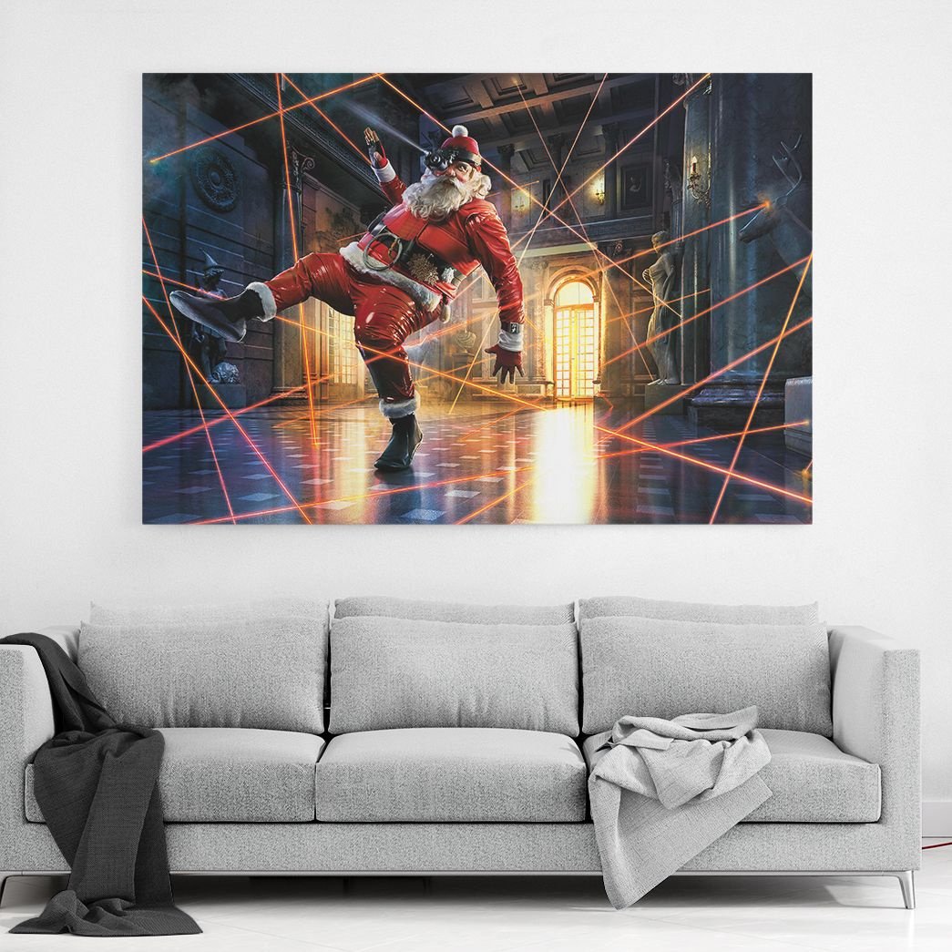 Casespring 3D Epic Santa Claus Action Movie Custom Canvas