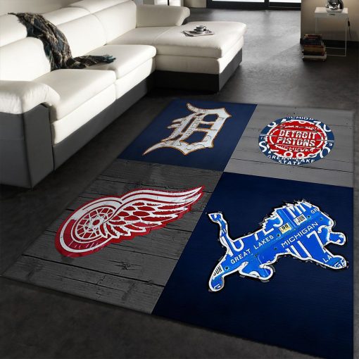 Detroit Tigers Area Rugs Detroit Pistons Rug All Over Print Logo Custom Area Rug Carpet Full Sizes Home Living Rug Carpet Decor