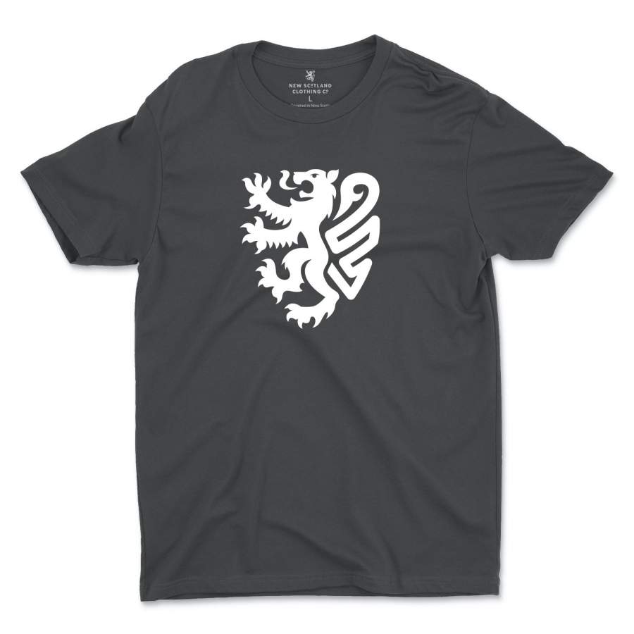 100% Cotton Modern Lion T-Shirt in Charcoal