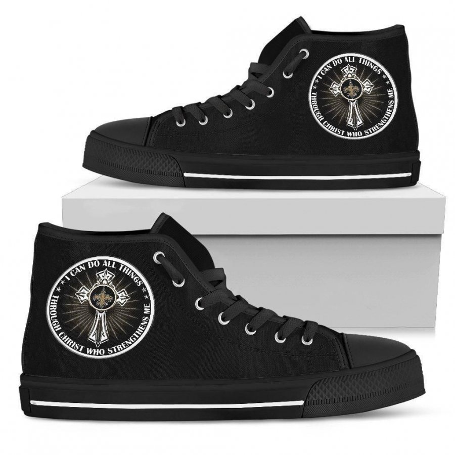 I Can Do All Things Through Christ Who Strengthens Me New Orleans Saints High Top Shoes #892