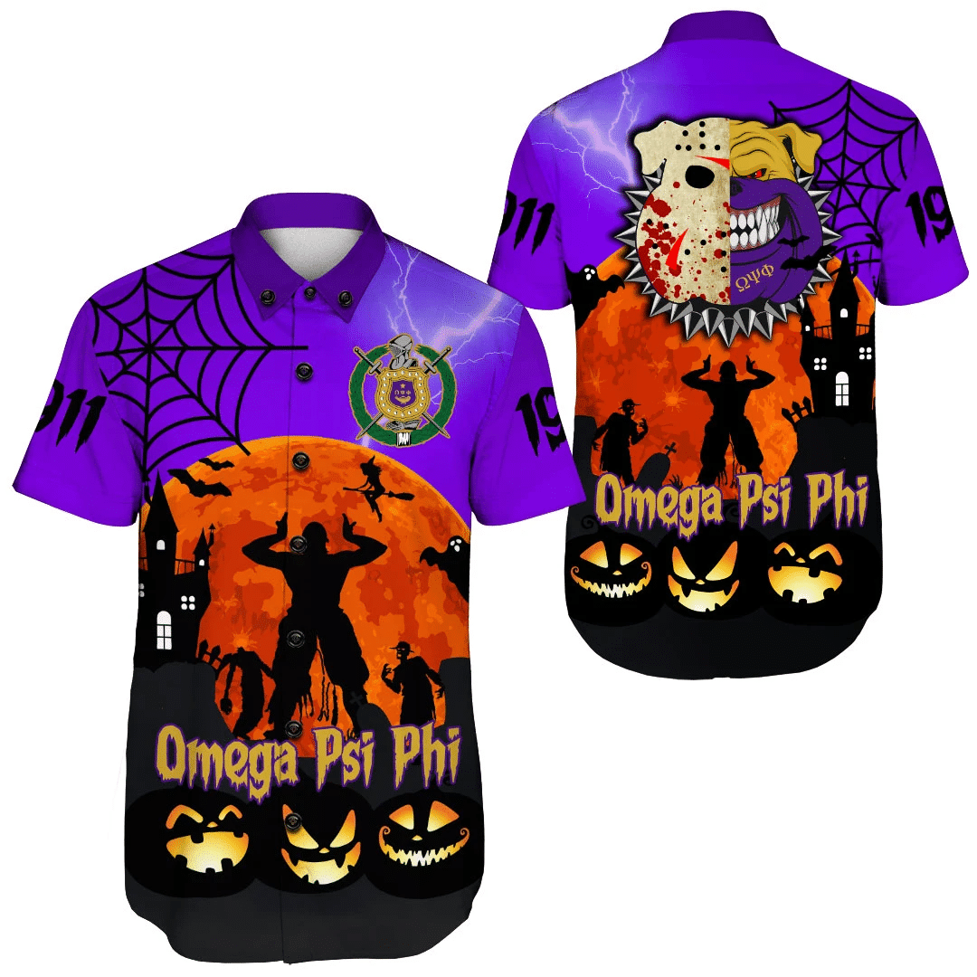 Getteestore Short – Omega Psi Phi Halloween Short Sleeve Shirt A31