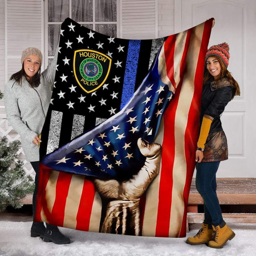 Custom Blanket Houston Police Department Blanket – Fleece Blanket