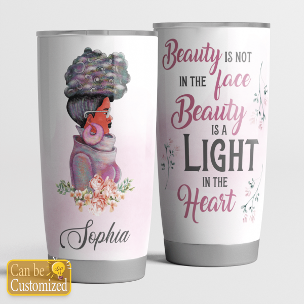 Personalized For Black Girl Black Queen All Over Print 3D Tumbler