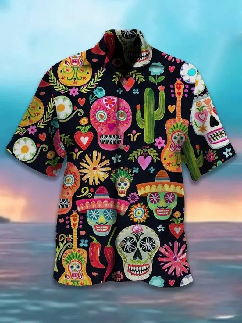 Skull Multicolor Amazing Design Hawaii Shirt Ha23383