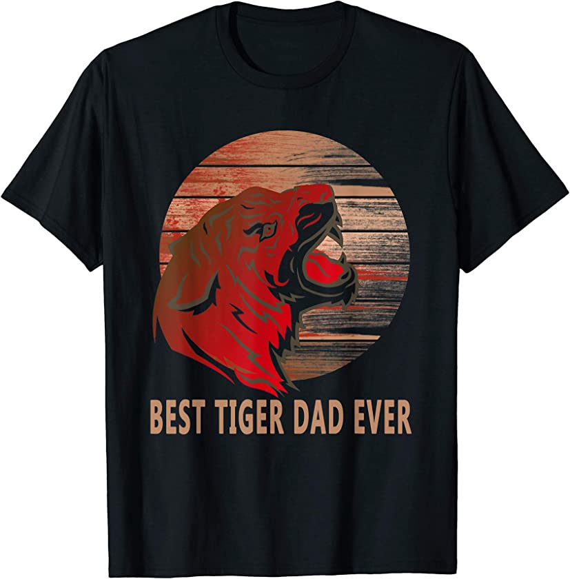 Vintage Retro Best Tiger Dad Ever Bump Fit. Father’s Shirt T-Shirt