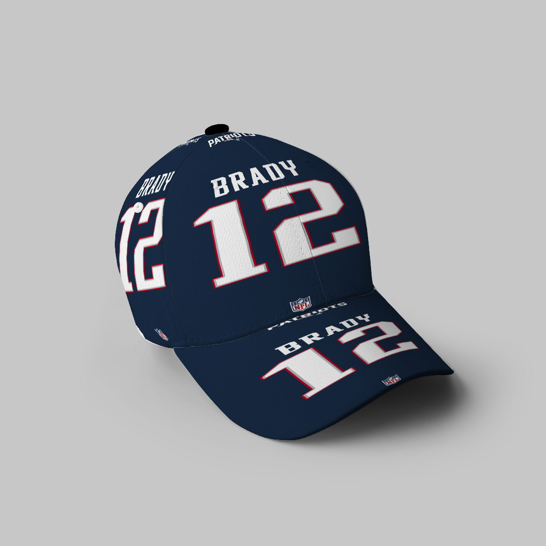 New England Patriots Brandy 12 Uniform 3D Printing Baseball Cap Classic Hat