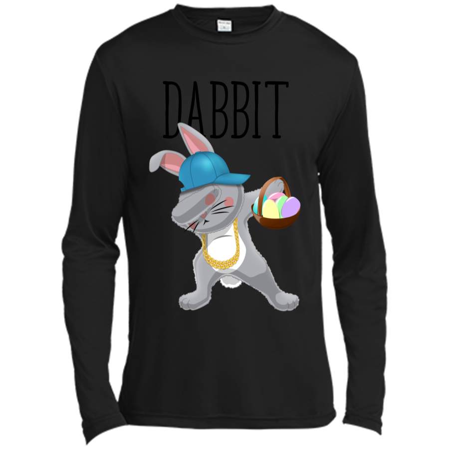 Dabbit Dabbing Easter Bunny Hip Hop Shirt Kids Easter Gift1 Long Sleeve Moisture Absorbing Shirt