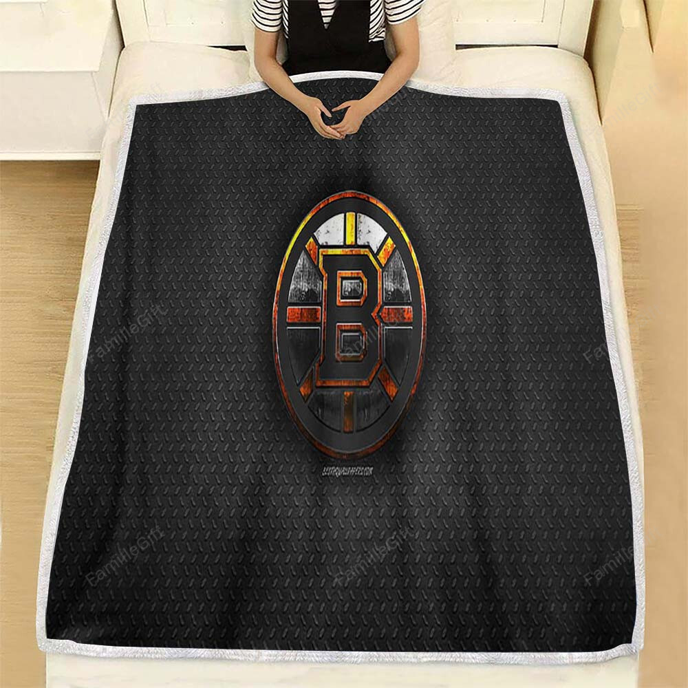 Boston Bruins Fleece Blanket – American Hockey Club Soft Blanket, Warm Blanket