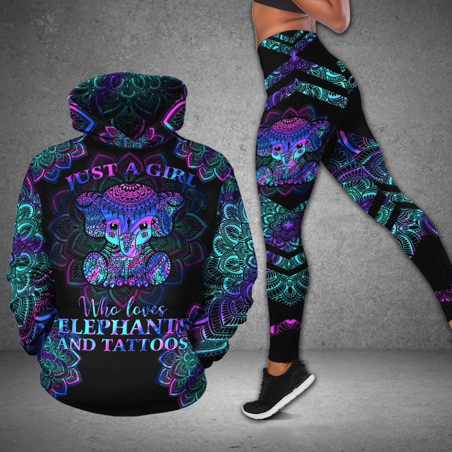 A Girl Loves Elephants Hoodie & Legging