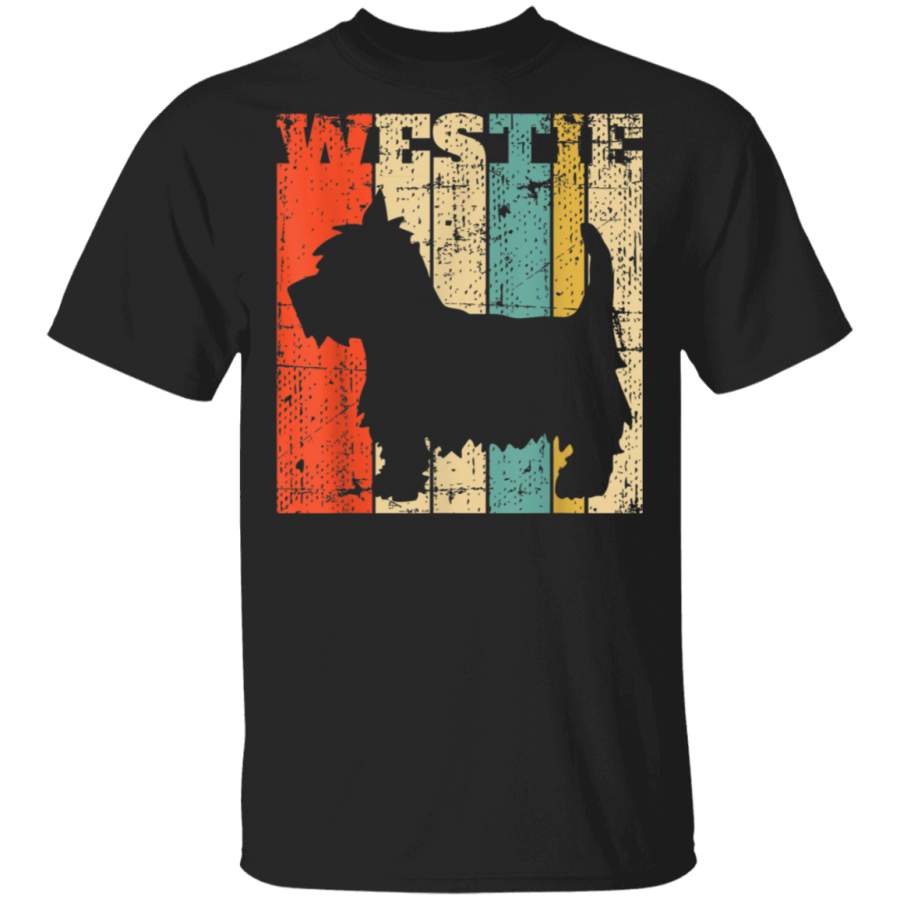 West Highland Terrier Westie TShirt Retro Vintage TShirt