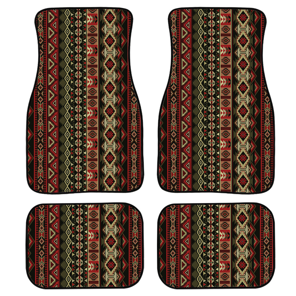 African Ethnic Pattern Print Front And Back Car Floor Mats, Front Car Mat