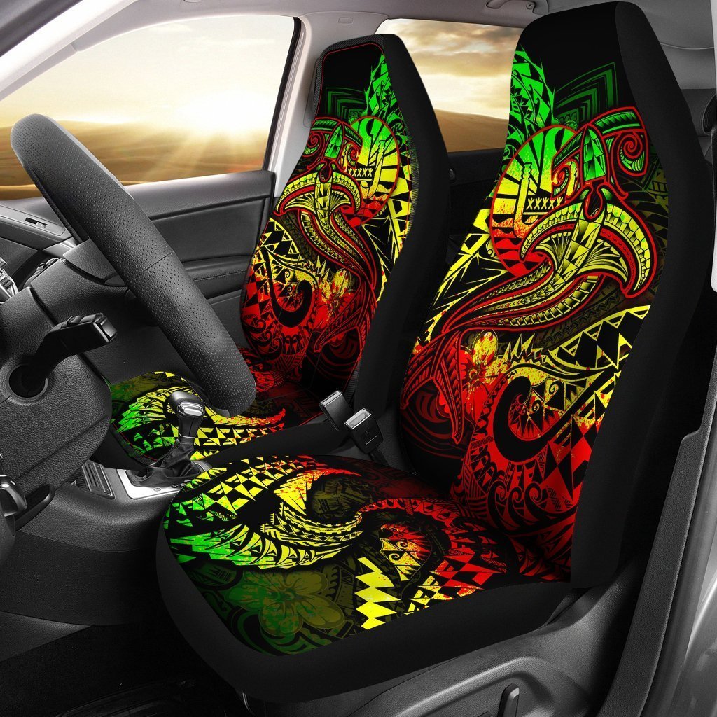 Tahiti Car Seat Covers Polynesian Reggae Shark