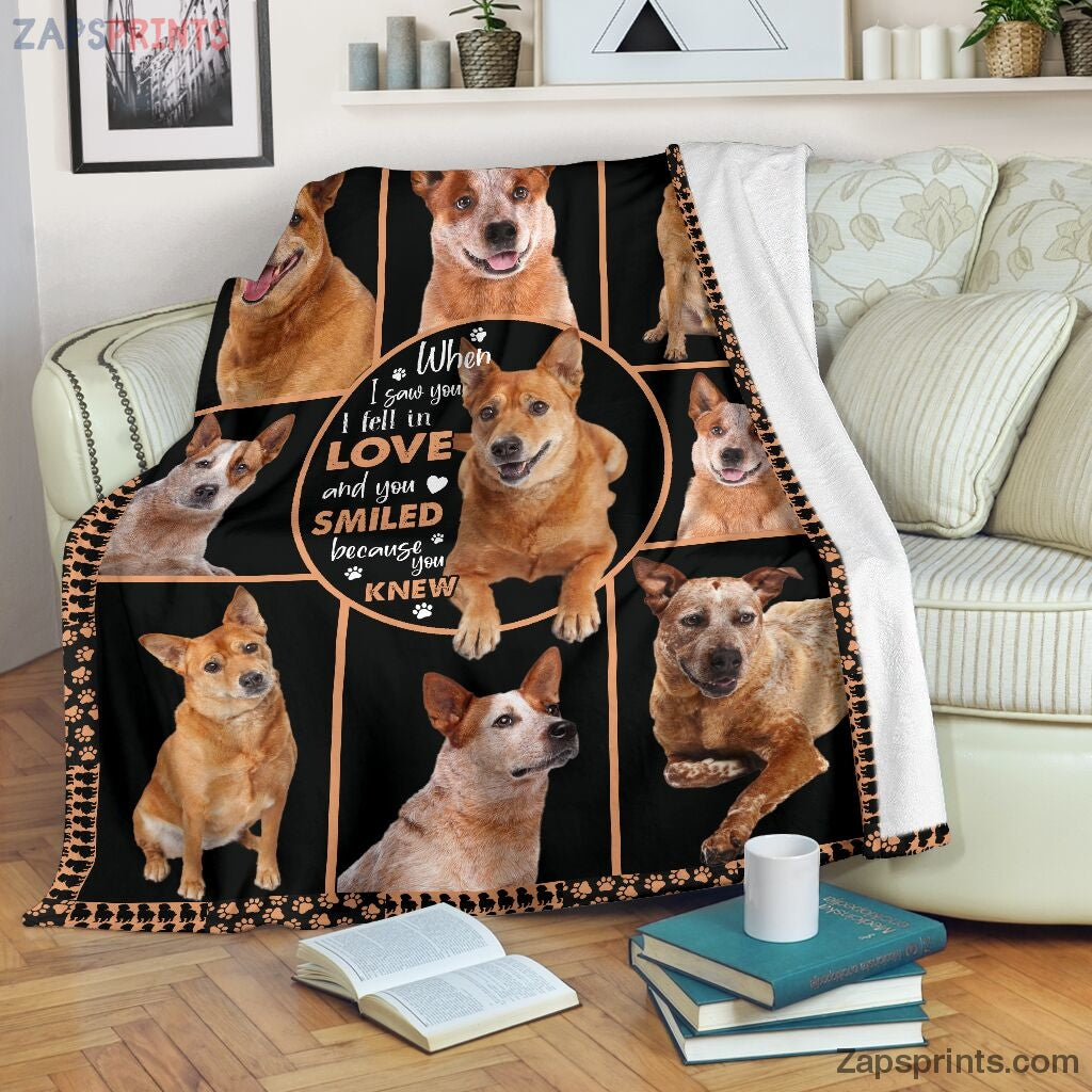 Red Heeler Fall In Love Blanket – Cool Gift Ideas