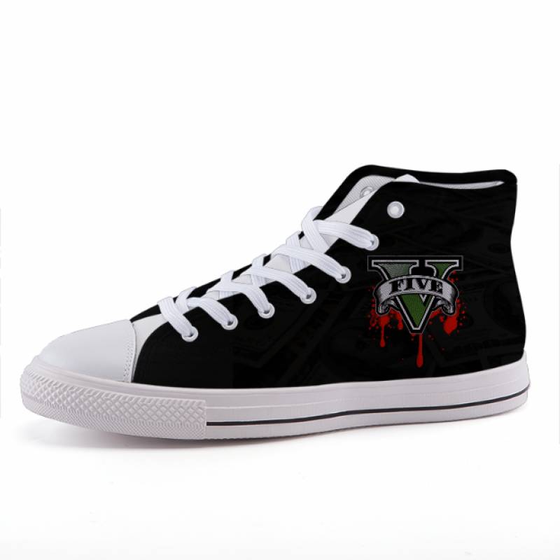 Grand Theft Auto Logo Gaming Style Dope Sneaker Shoes