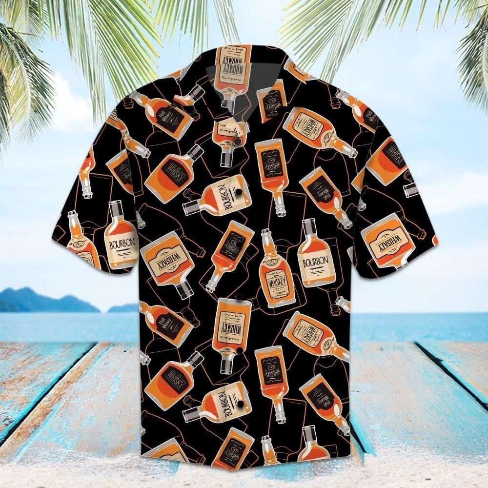 Whisky Aloha Hawaiian Shirt Colorful Short Sleeve Summer Beach Casual Shirt For Men And Women