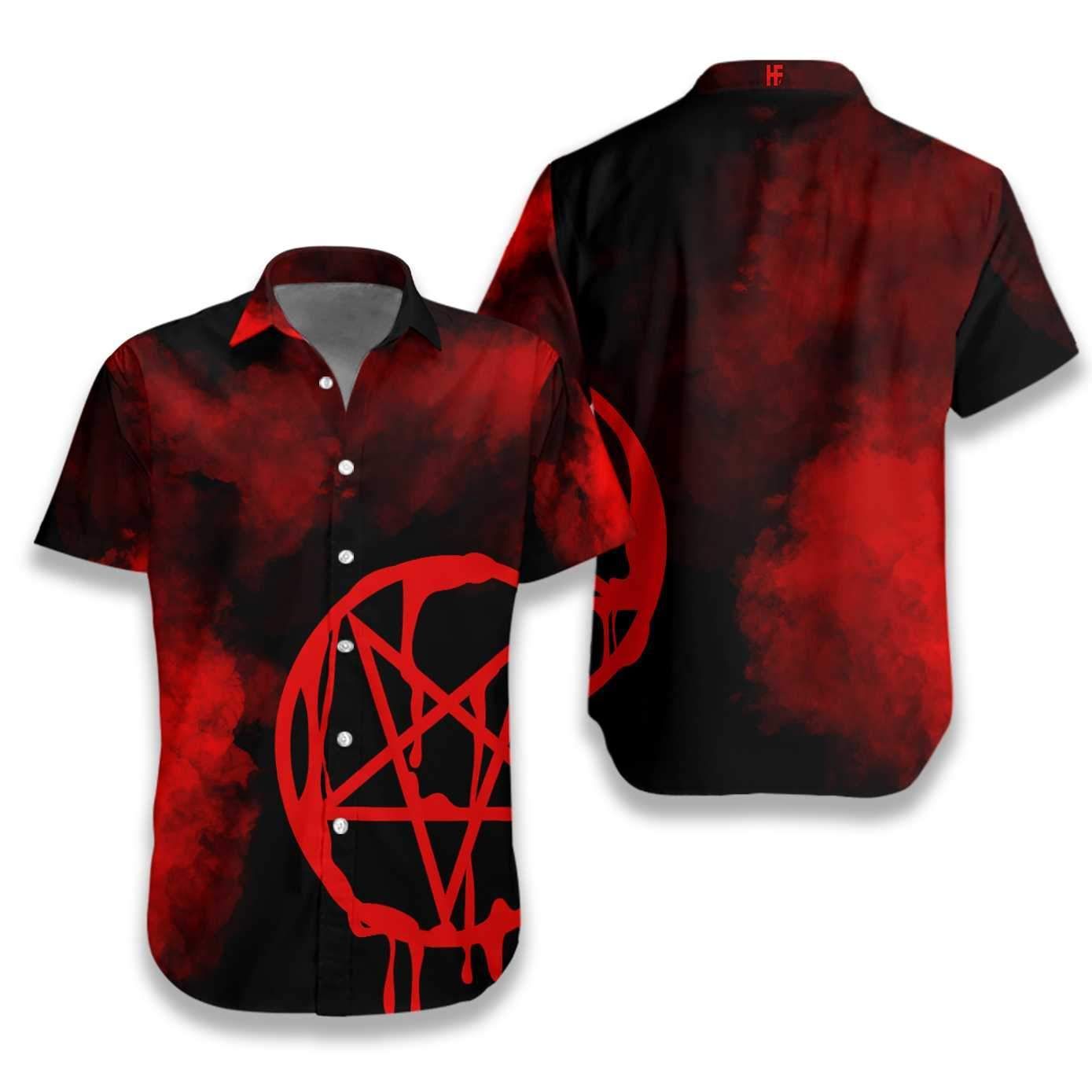 Pentagram Satanic Goth Gothic Ez20 2212 Hawaiian Shirt